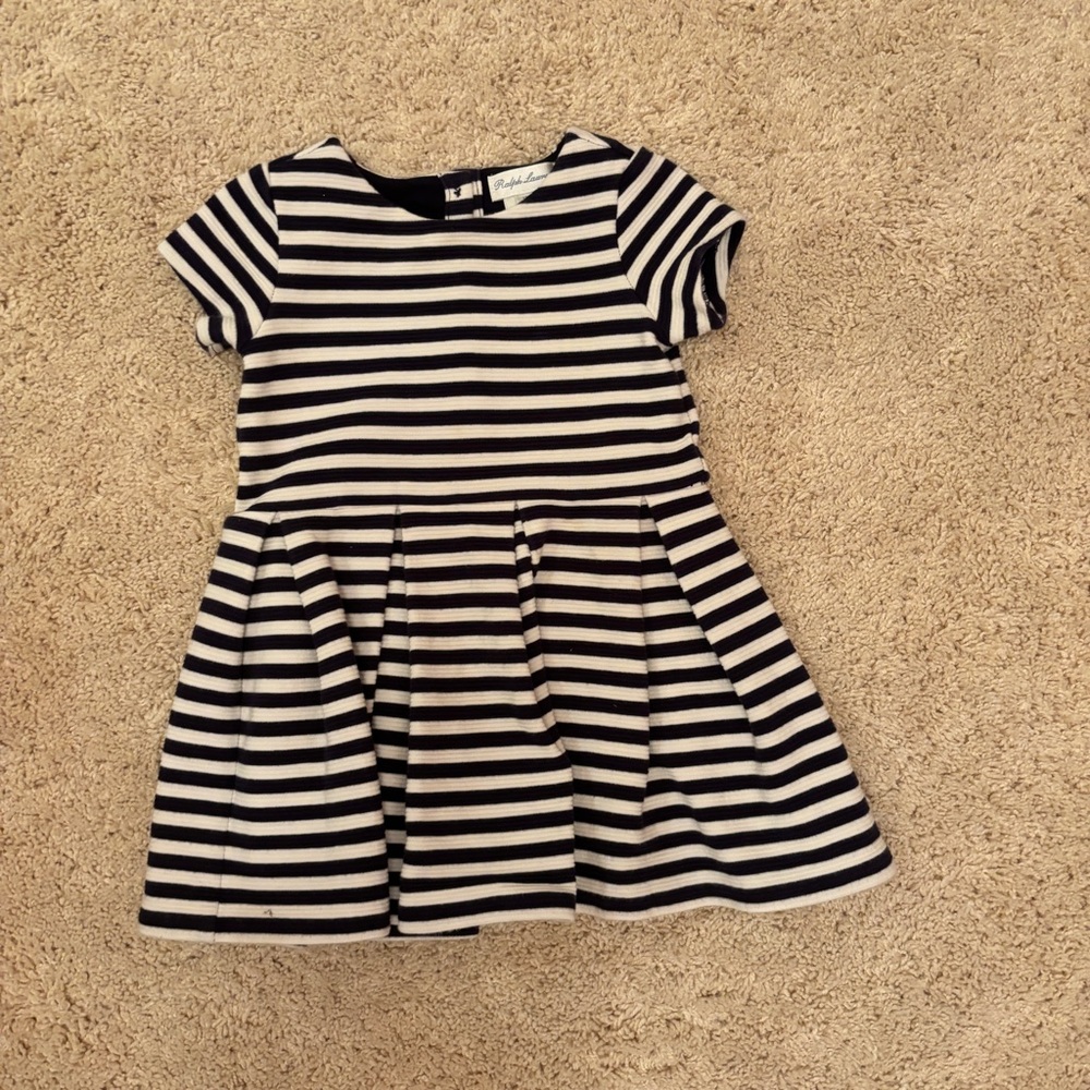 Ralph Lauren - 12 Months - Navy and White Dress